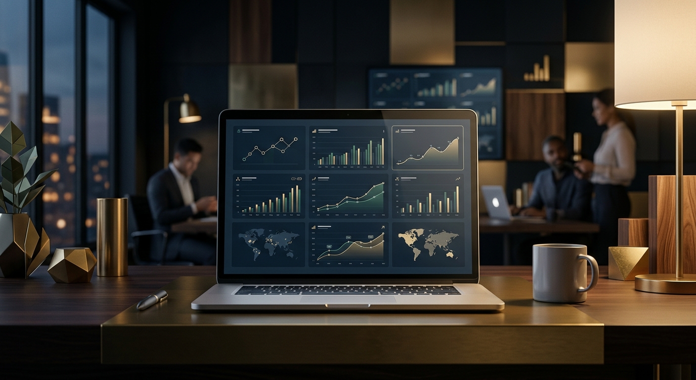 Modern tech startup workspace representing Prestige & Co's services for business leaders